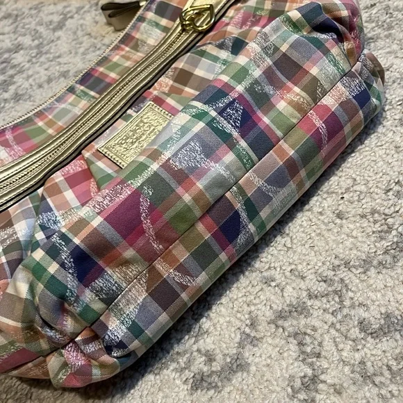 COACH Plaid Fabric print classic shoulder bag - Picture 7 of 8